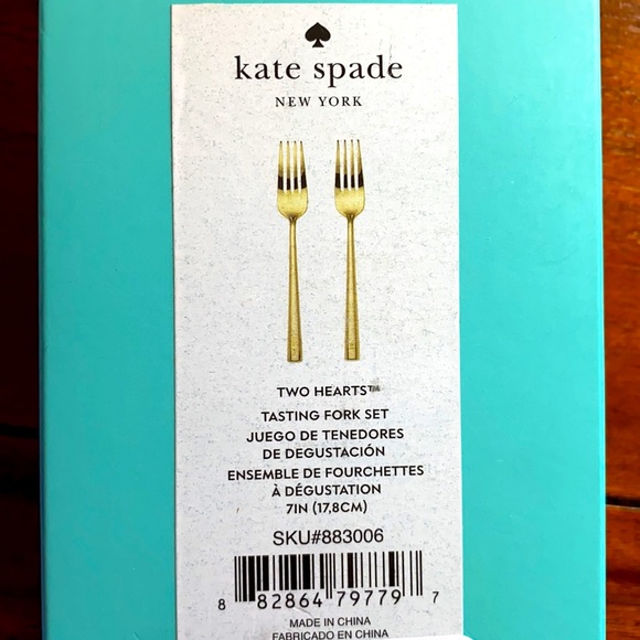 kate spade | Party Supplies | Kate Spade Two Hearts Wedding  Kate Spade two hearts Wedding set cake topper & Forks set. “I DO, ME TO”